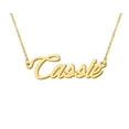 thumbnail image 1 of HUAN XUN 18k Gold Plated Cassie Name Necklace Stainless Steel Nameplate Necklaces for Womens Mens Mother Day Christmas Jewelry Gift, 1 of 3