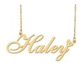 thumbnail image 1 of HUAN XUN Haley Name Heart Necklace 18k Gold Plated Nameplate Pendant Necklace Stainless Steel Jewelry for Womens Birthday Gifts, 1 of 5