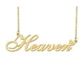 thumbnail image 1 of HUAN XUN Heaven Name Heart Necklace 18k Gold Plated Nameplate Pendant Necklace Stainless Steel Jewelry for Womens Birthday Gifts, 1 of 5