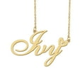 thumbnail image 1 of HUAN XUN Ivy Name Heart Necklace 18k Gold Plated Nameplate Pendant Necklace Stainless Steel Jewelry for Womens Birthday Gifts, 1 of 5