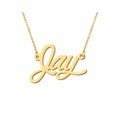 thumbnail image 1 of HUAN XUN 18k Gold Plated Jay Name Necklace Stainless Steel Nameplate Necklaces for Womens Mens Mother Day Christmas Jewelry Gift, 1 of 3