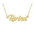 thumbnail image 1 of HUAN XUN Karina Pendant Name Necklace 18k Gold Plated Name Necklace Girls Jewelry Gifts for Sister, 1 of 3