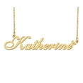 thumbnail image 1 of HUAN XUN Katherine Name Heart Necklace 18k Gold Plated Nameplate Pendant Necklace Stainless Steel Jewelry for Womens Birthday Gifts, 1 of 5
