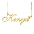 thumbnail image 1 of HUAN XUN Kenya Name Heart Necklace 18k Gold Plated Nameplate Pendant Necklace Stainless Steel Jewelry for Womens Birthday Gifts, 1 of 5