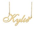 thumbnail image 1 of HUAN XUN Kylie Name Heart Necklace 18k Gold Plated Nameplate Pendant Necklace Stainless Steel Jewelry for Womens Birthday Gifts, 1 of 5