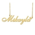 thumbnail image 1 of HUAN XUN Mikayla Name Heart Necklace 18k Gold Plated Nameplate Pendant Necklace Stainless Steel Jewelry for Womens Birthday Gifts, 1 of 5