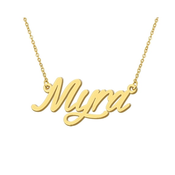 HUAN XUN Mother Initials Name Necklace Myra Carrie Name Necklace for Bridesmaids Wedding Gift