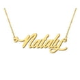 thumbnail image 1 of HUAN XUN Mother Name Letter Necklace Nataly Cursive Name Necklace for Womens Mother Day Gift, 1 of 3