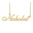 thumbnail image 1 of HUAN XUN Nicholas Name Heart Necklace 18k Gold Plated Nameplate Pendant Necklace Stainless Steel Jewelry for Womens Birthday Gifts, 1 of 5