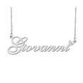 thumbnail image 1 of HUAN XUN Silver Giovanni Name Necklace Stainless Steel Heart Nameplate Pendant Necklace Jewelry for Womens Moms, 1 of 5