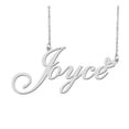 thumbnail image 1 of HUAN XUN Silver Joyce Name Necklace Stainless Steel Heart Nameplate Pendant Necklace Jewelry for Womens Moms, 1 of 5