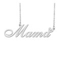 thumbnail image 1 of HUAN XUN Silver Mama Name Necklace Stainless Steel Heart Nameplate Pendant Necklace Jewelry for Womens Moms, 1 of 5