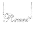 thumbnail image 1 of HUAN XUN Silver Renee Name Necklace Stainless Steel Heart Nameplate Pendant Necklace Jewelry for Womens Moms, 1 of 5
