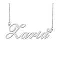 thumbnail image 1 of HUAN XUN Silver Zaria Name Necklace Stainless Steel Heart Nameplate Pendant Necklace Jewelry for Womens Moms, 1 of 5
