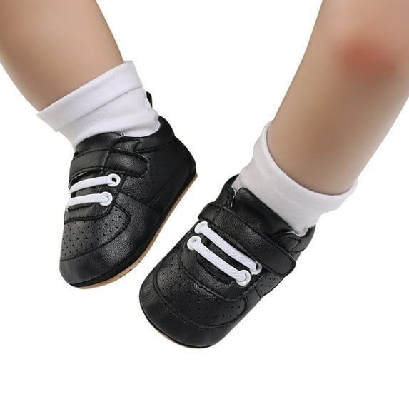 HUANBAI Baby Boys Girls Trainers Non Toddler PU Leather Soft Sole Baby Shoes 0-3 Months