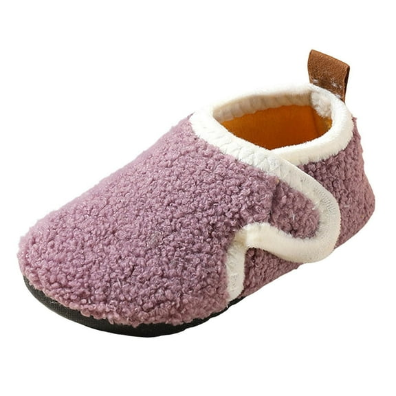 HUANBAI Baby Floor Socks Non Insulation Soft Soled Shoes Socks Autumn And Winter Thick Soled Children's Socks Shoes 12-18 Months