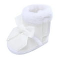 thumbnail image 1 of HUANBAI Baby Girls Boys Warm Shoes Plush Snow Booties Soft Comfortable Boots Infant Toddler Warming And Fashion Shoes 12-18 Months, 1 of 7