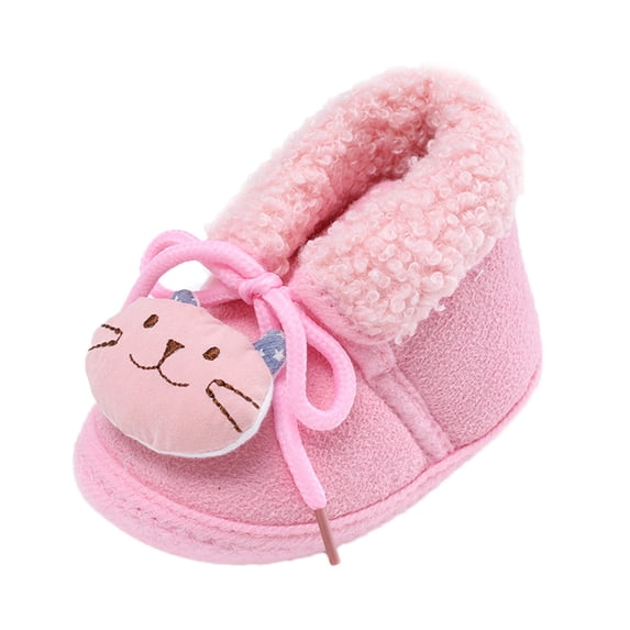 HUANBAI Baby Girls Boys Warm Shoes Soft Booties Snow Boots Comfortable Shoes Infant Toddler Warming And Fashion Shoes 12-18 Months