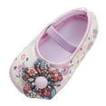 thumbnail image 1 of HUANBAI Baby Girls Soft Toddler Shoes Toddler Walkers Shoes Colorful Flowers Princess Shoes Sandals Flat Walkers Shoes 12, 1 of 7