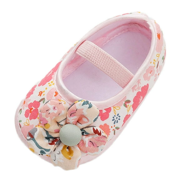 HUANBAI Baby Girls Soft Toddler Shoes Toddler Walkers Shoes Colorful Flowers Princess Shoes Sandals Flat Walkers Shoes 13
