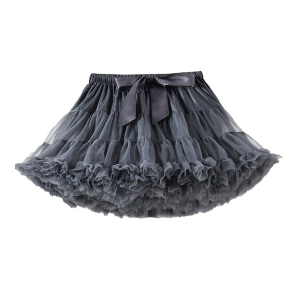 HUANBAI Baby Girls Soft Tutu Skirt Toddler Girl Mesh Tutu Bowknot Skirt 3-5 Years