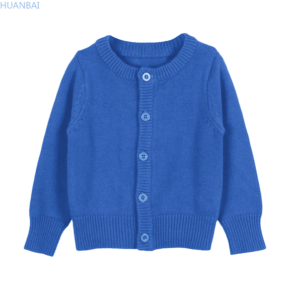 HUANBAI Baby Kids Girls Cardigan Long Sleeve Kid Button Sweater Girl Crew Neck Cardigans Sweater Crewneck Long Sleeve Sweater 12M