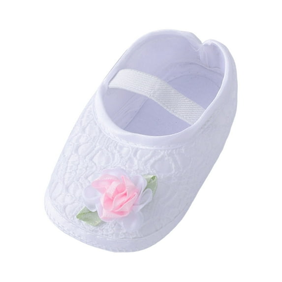 HUANBAI Baby Shoes Fashion Soft Sole Toddler Dress Flower Princess Shoes Toddler Shoes 6-9 Months