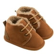 thumbnail image 1 of HUANBAI Baby Winter Shoes For Walking Warm Fleece Lined Infant Shoes With Rubber Sole Baby Shoes For 0 18 Months 6-12 Months, 1 of 3
