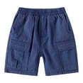 thumbnail image 1 of HUANBAI Boys Cargo Shorts For Kids Lightweight Summer Casual Comfortable Breathable Toddler Boys Short Pants With Pockets 7-8 Years, 1 of 5