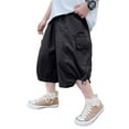 thumbnail image 1 of HUANBAI Boys Kids Cargo Shorts Youth Boy's Casual Stretch Shorts Outdoor Cargo Bottoms 4-5 Years, 1 of 6