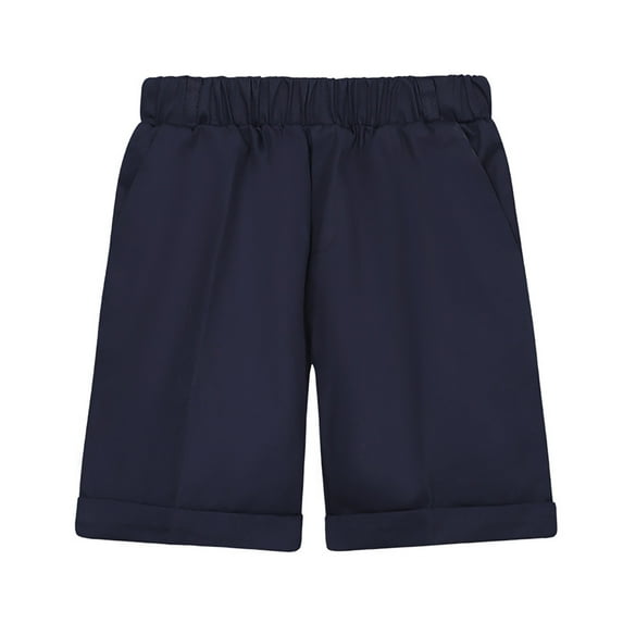 HUANBAI Boys School Uniformss Flat Front Performance Stretch Short Chino Shorts 11-12 Years