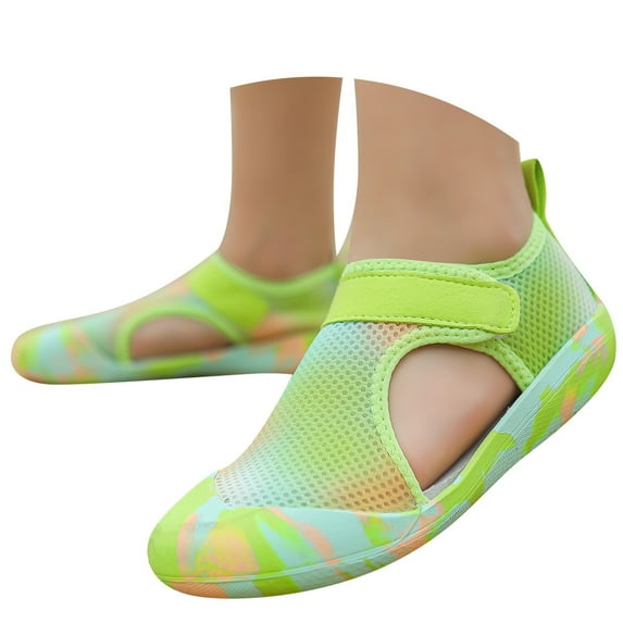 HUANBAI Boys Sneakers For Kids Lightweight Breathable Hook And Loop Closure Design Casual Outdoor Sports Shoes For Daily Wear 9-9.5 Years