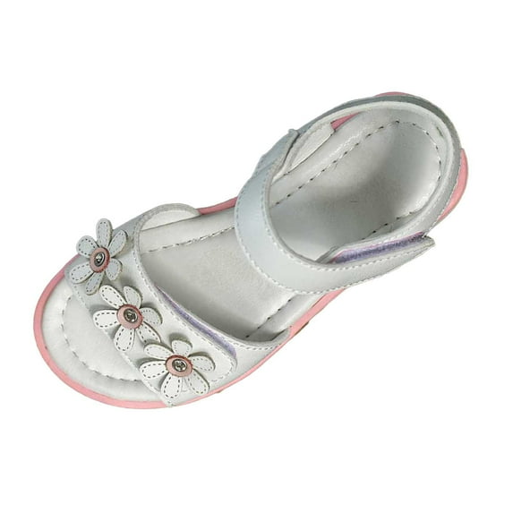 HUANBAI Breathable Girls Sandals For Toddler Kids Lightweight Comfortable Casual Outdoor Play Shoes For Ages 1 10 Years 4-4.5 Years