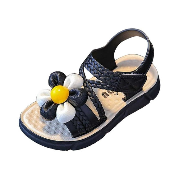 HUANBAI Breathable Girls Sandals For Toddlers Kids Lightweight Comfortable Casual Outdoor Play School Summer Footwear 5-5.5 Years
