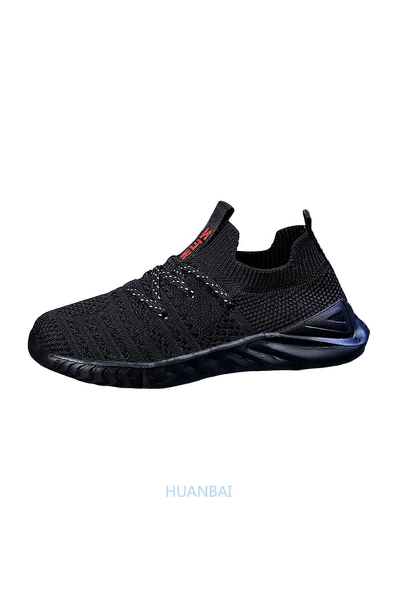 Breathable Mesh Girls Sneakers Lightweight Casual Running Shoes For Kids Comfortable Athletic Footwear ,(9-9.5 Years Black) Size ,1
