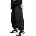 thumbnail image 1 of HUANBAI Cargo Pants For Boys Casual High Waisted Drawstring Loose Fit Pockets Kid Cargo Sweatpants Streetwear 8-10 Years, 1 of 7