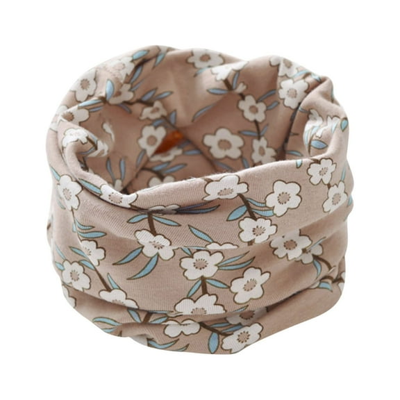 HUANBAI Children Scarf Boys Girls Cute Prints Dust Set Neck Warm Bib Set Autumn Winter One Size