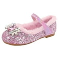 thumbnail image 1 of HUANBAI Children Shoes Comfortable Plus Fleece Soles Warm Shoes Fashionable Princess Casual Flat Shoes With Diamonds 10-10.5 Years, 1 of 4