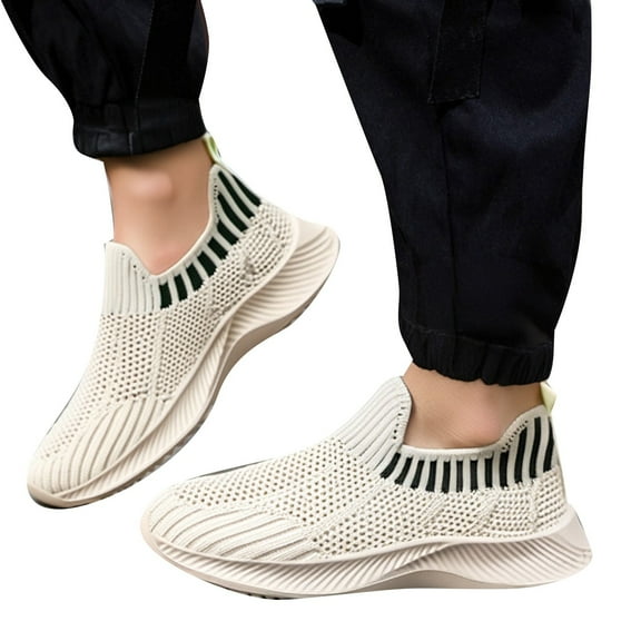 HUANBAI Children's Breathable Mesh Casual Slip On Sneakers 5-6 Years