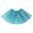 thumbnail image 1 of HUANBAI Children's Dot Half Body Skirt For Girls Dance Dress With Golden Polka Dots Puffy Skirt One Size, 1 of 2