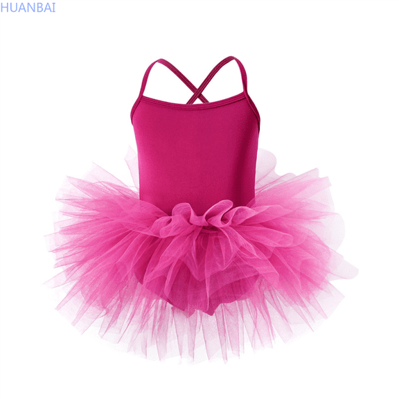 HUANBAI Children's Tutu Dress For Performance And Personality Sleeveless Dress For Girls Casual Midi Dresses 5-6 Years