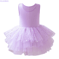thumbnail image 1 of HUANBAI Children's Tutu Dress For Performance And Personality Sleeveless Dress For Girls Short Sleeve Dress 3-4 Years, 1 of 3