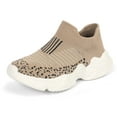 thumbnail image 1 of HUANBAI Fashion Autumn Children Girls Sports Shoes Flat Thick Bottom Lightweight Non Slip Lace Up Hook Loop Easy To Wear Mesh Upper Breathable And Comfortable 7-8 Years, 1 of 7
