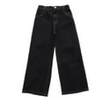 thumbnail image 1 of HUANBAI Girls Baggy Jeans Casual Wide Leg Denim Pants Jeans Kids Clothes Size 5 14 Years 4-5 Years, 1 of 7