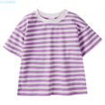 thumbnail image 1 of HUANBAI Girls Boys Summer Striped Short Sleeve T Shirts Color Block Trendy Crewneck Pullover Tops Casual Blouse Solid color for Boys 6-7 Years, 1 of 6