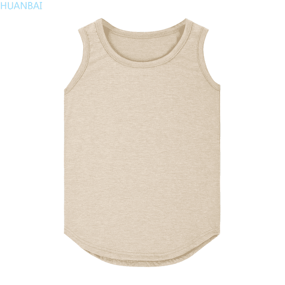 HUANBAI Girls Dance Tank Top Sleeveless Dance Outfit for Summer Wear Dancewear 11-12 Years