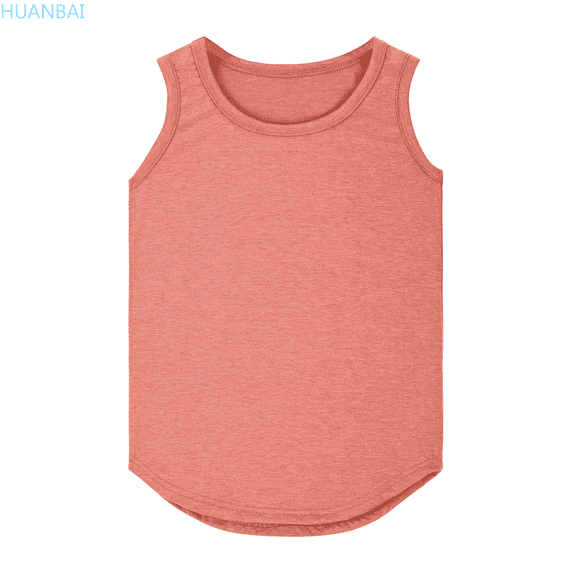 HUANBAI Girls Dance Tank Top Sleeveless Dance Outfit for Summer Wear Dancewear 3-4 Years