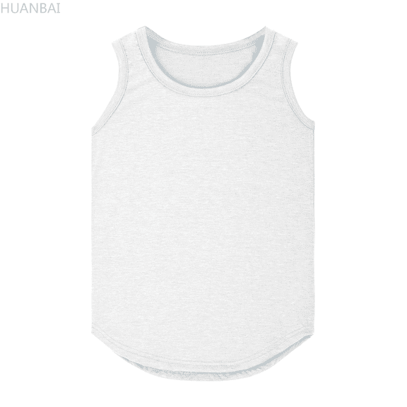 HUANBAI Girls Dance Tank Top Sleeveless Dance Outfit for Summer Wear Dancewear 9-10 Years