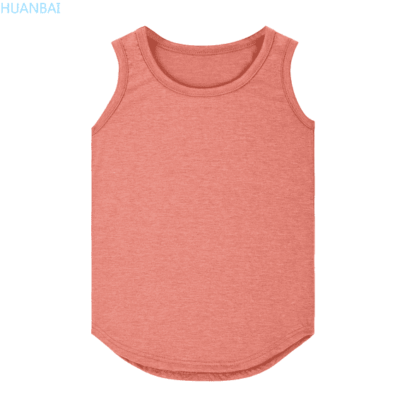 HUANBAI Girls Dance Tank Top Sleeveless Dance Outfit for Summer Wear Dancewear 9-10 Years