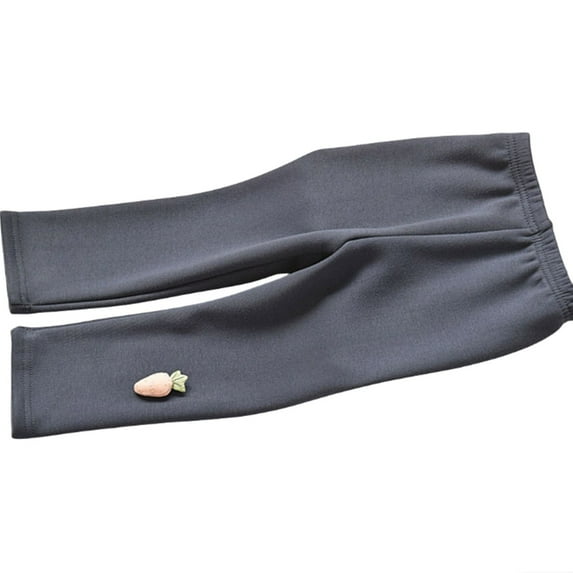 HUANBAI Girls Fleece Thermal Leggings Girls Lined Leggings Warm Winter Pattern Children Winter Thick Warm Trousers For Toddlers 12-18 Months